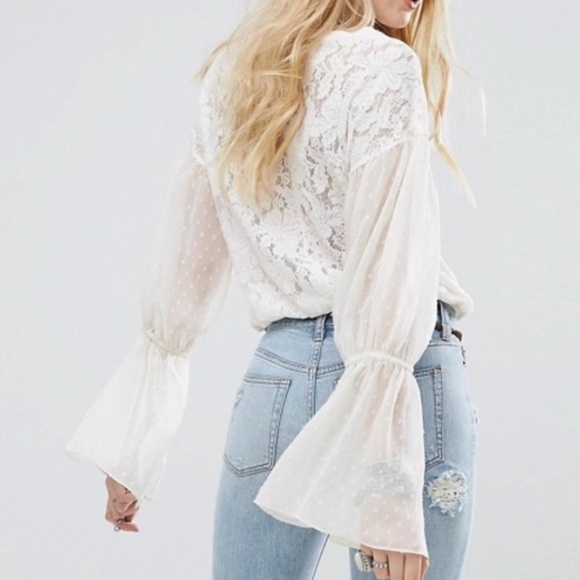 NWT Free People Something Like Love Lace Blouse - Picture 2 of 3